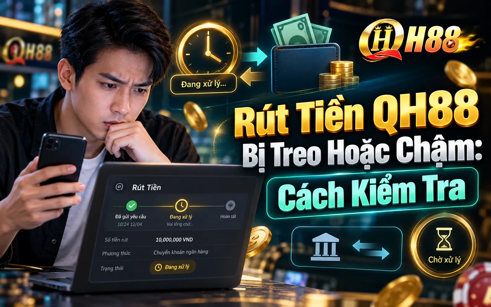 Rút Tiền QH88 Bị Treo